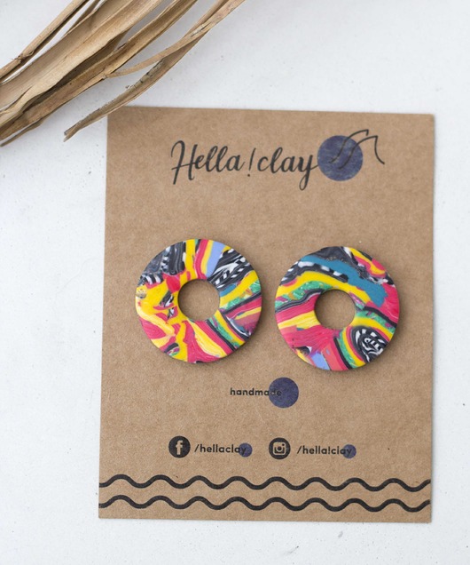 kolczyki indiańskie ringi Hellaclay