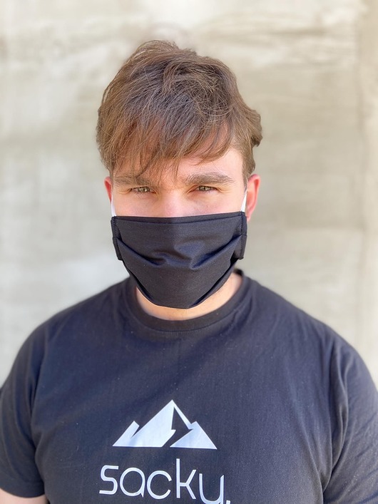 2- WARSTWOWA MASECZKA OCHRONNA Z GUMKĄ /czarna sacky bag