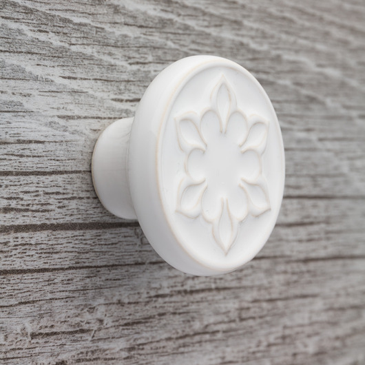 gałki do mebli Ceramiczna gałka do mebli biała, wz.2