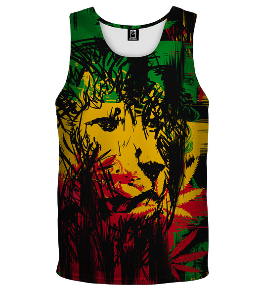 t-shirty męskie DR.CROW Bokserka Męska Rasta Lion