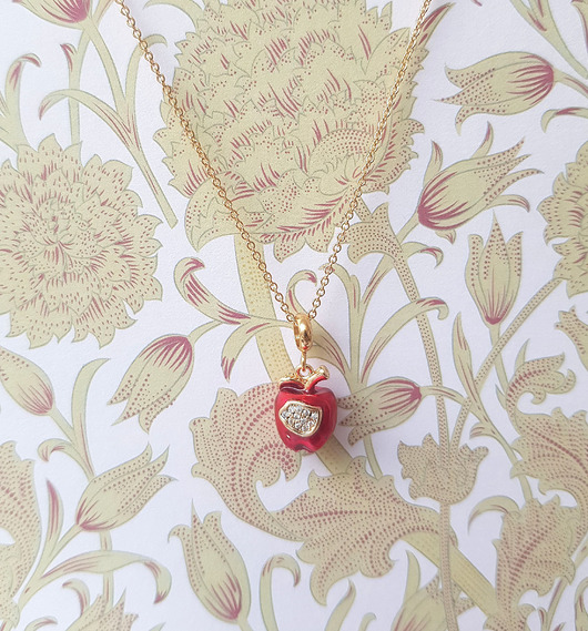 wisiory Naszyjnik Czerwone Jabłuszko