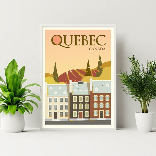 Plakat podróżniczy Quebec - Canada trochę na ścianę