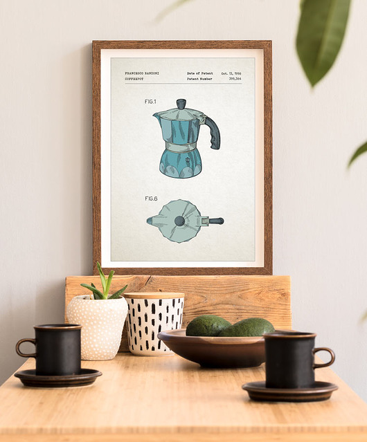 plakaty Kawiarka - patent - plakat A3