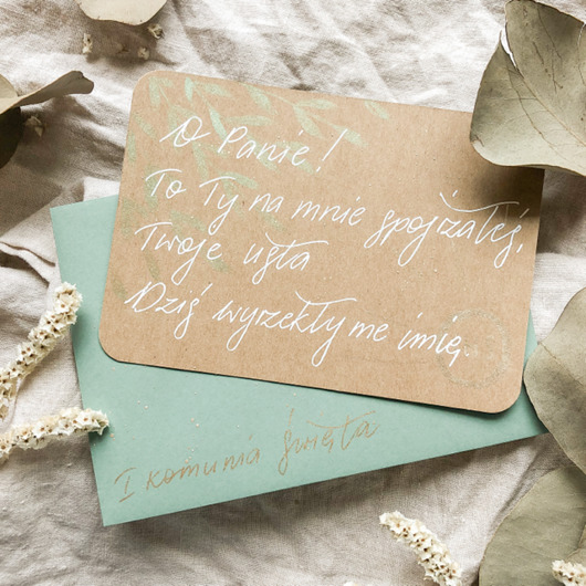 kartki scrapbooking Kartka Komunijna, Pierwsza Komunia, na Komunię, BARKA