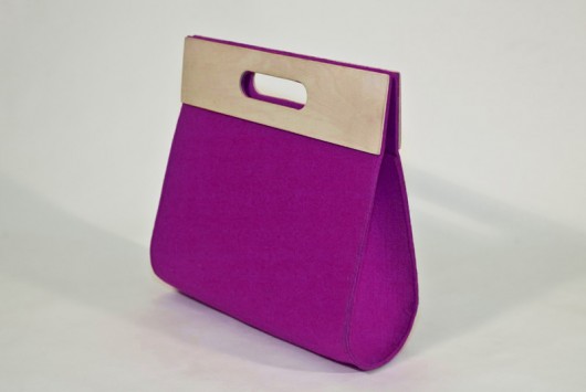 Big felt bag pink moo studio