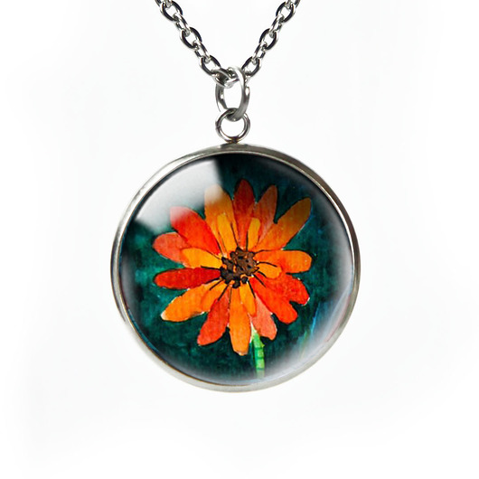 wisiory ORANGE FLOWER naszyjnik