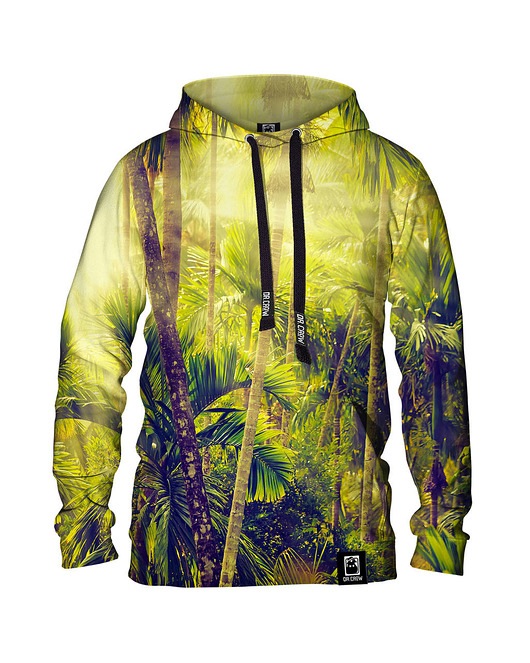 bluza z kapturem damska Damska Bluza z kapturem DR.CROW Tropical Forest