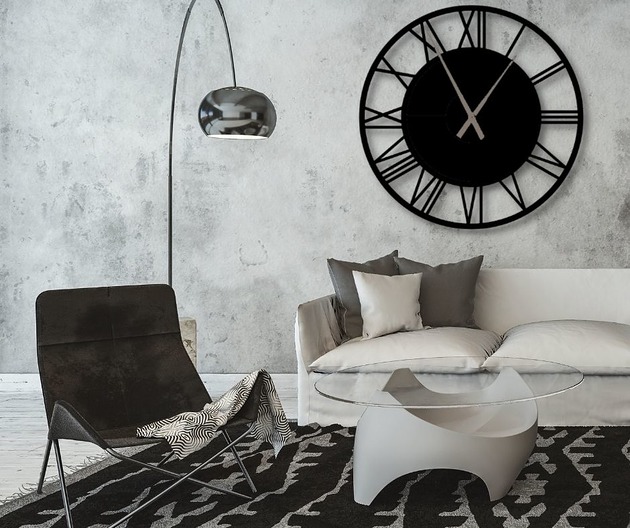 Zegar ścienny o średnicy 85 cm 4FunDesign