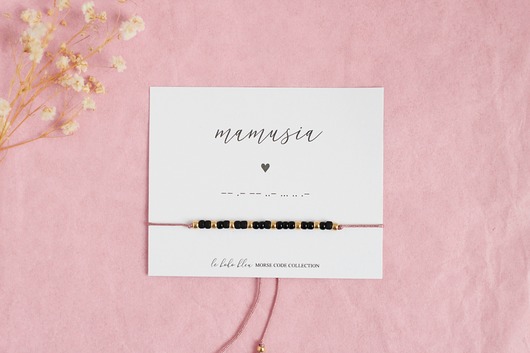 MAMUSIA Morse Code Bracelet Le Boho Bleu