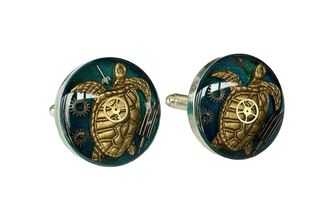 spinki do mankietów SPINKI - Golden Island - ZÓŁW