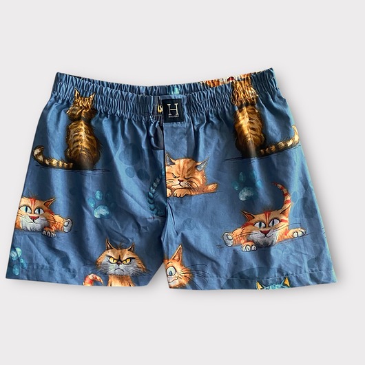 piżamy damskie Spodenki unisex do spania bokserki w koty