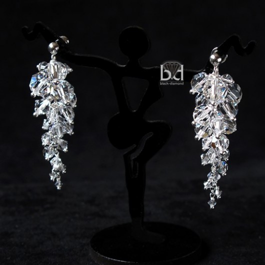 Krystaliczne  Gronka kryształ Swarovski   (5 cm)  Black Diamond