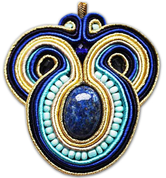 wisiory Sutaszowy wisior BLUE