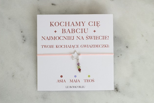 bransoletki na sznurku Dla Babci - Kamienie Urodzeniowe Wnucząt
