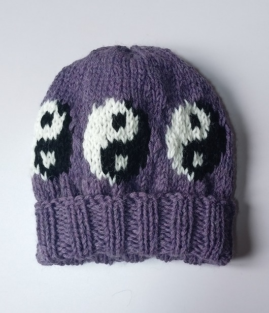 czapki damskie PROMOCJA jedna sztuka! czapka unisex ze 100% miękkiej wełny, yin yang