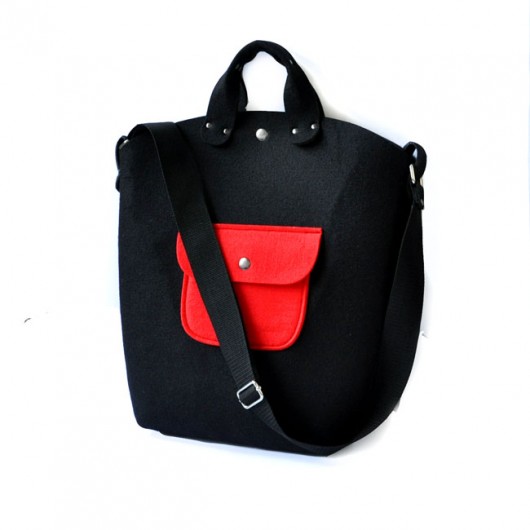  BiGGest BaG - vol.1 czarno-czerwona z zamkiem Beltrani