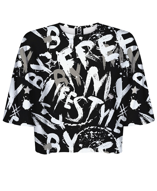t-shirt damskie DR.CROW T-shirt Krótki CROP Life Style