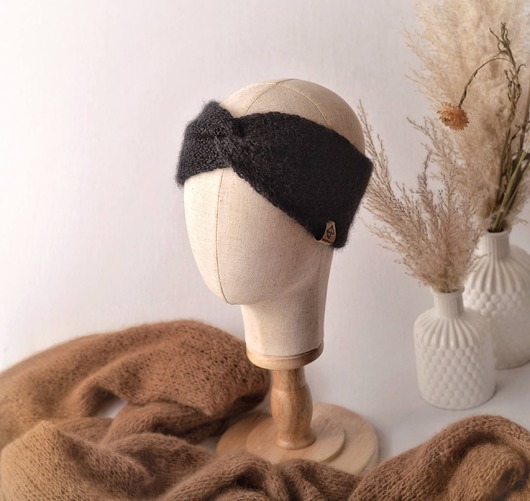 opaski do włosów Opaska Black Merino i Baby Alpaka