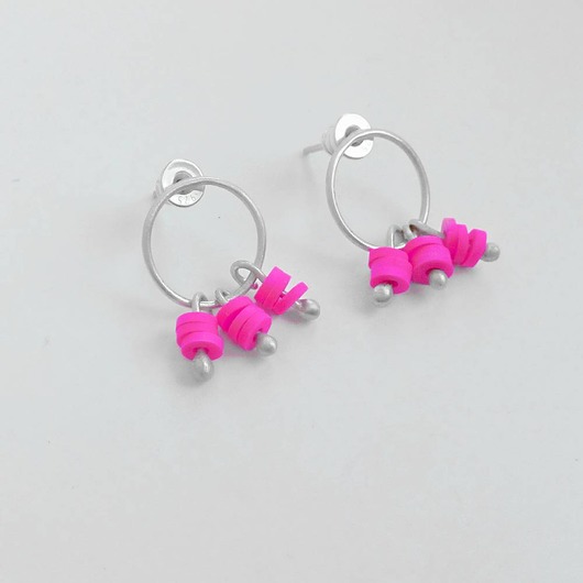 kolczyki z kamieniami Kolczyki OKRĄG