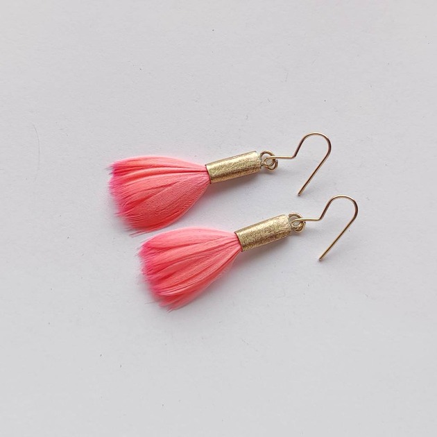 kolczyki z piórami PIÓRKO kolczyki