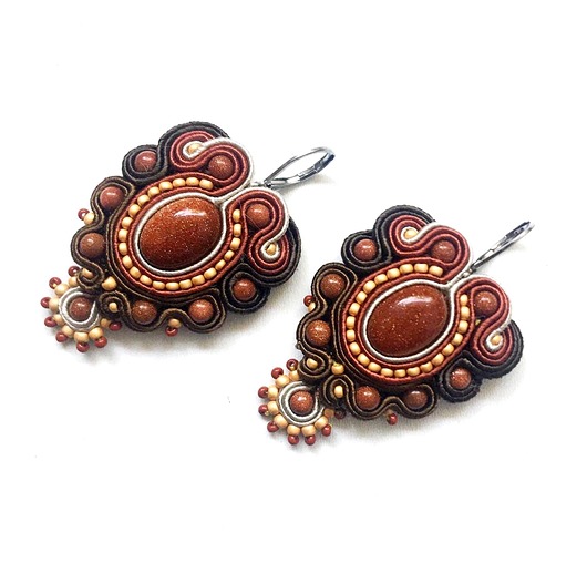 kolczyki soutache Sutaszowe kolczyki FLORENCE