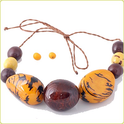 n126 - Komplet Wilmy z orzechów tagua Galeria Macondo