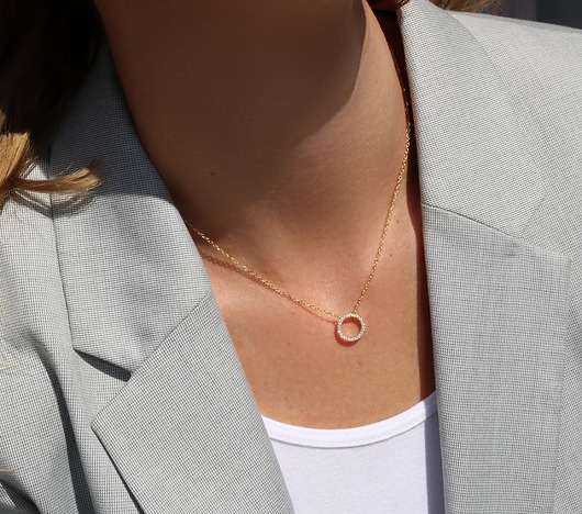 Naszyjnik karma z cyrkoniami- srebro 925  Coccola JEWELLERY