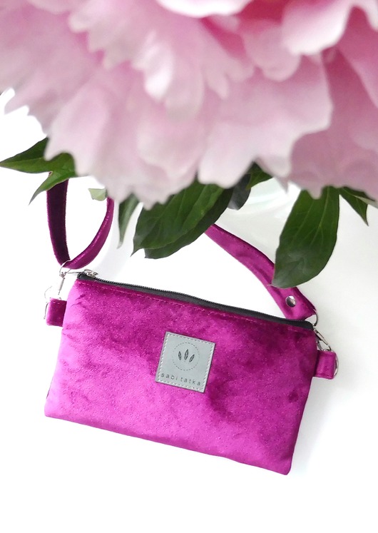 saszetka nerka Mini nerka saszetka na telefon Magenta