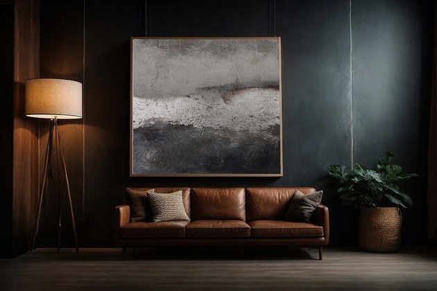 obrazy Abstrakcja Loft no.4  SREBRO  kolekcja LOFT Ręcznie malowany obraz Duży format