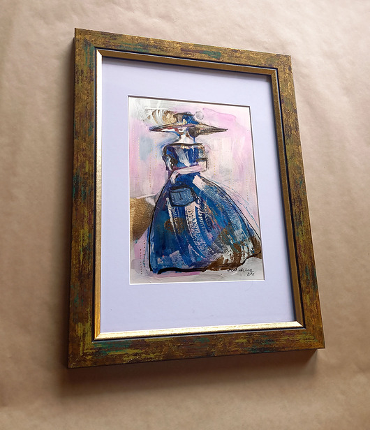 obrazy Lilka 65 - akwarela 16x24 cm unikat