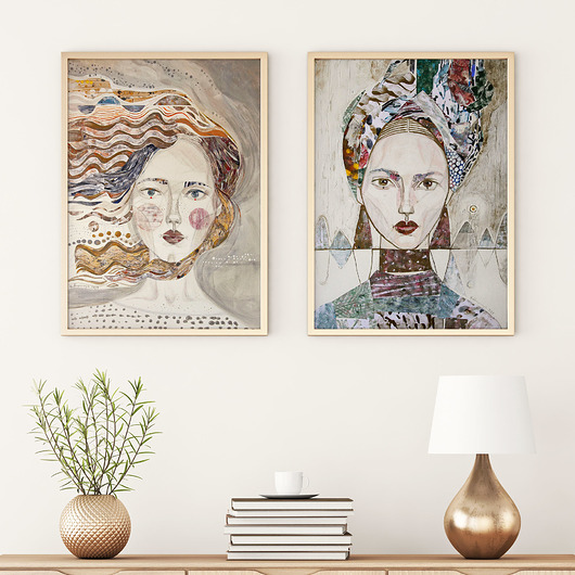 Zestaw 2 plakatów 50x40cm - twarze Gabriela Krawczyk