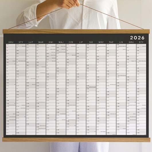 kalendarze i plannery Planer ścienny 14 miesięcy - Kalendarz Święta, Niedz. Handlowe A2