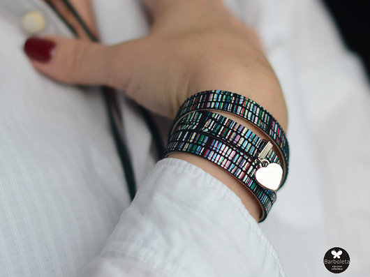 lea multi silver heart barboleta