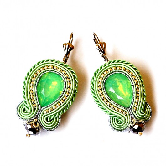 kolczyki soutache Sutaszowe kolczyki CELADON