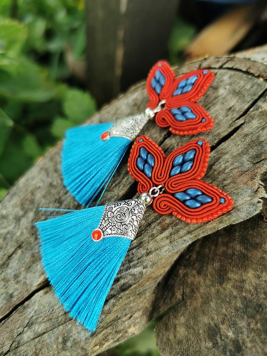 kolczyki soutache Kolczyki  Nenuphar Bindi