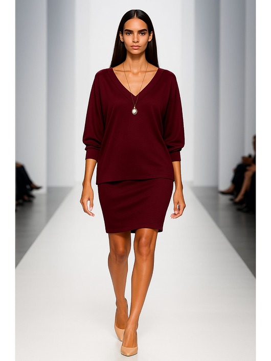 spódnice mini Spódnica burgund YY600059