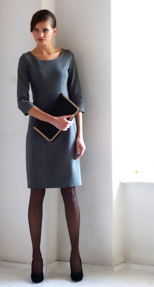 Sukienka dzianinowa Dark Grey Elegance COMO