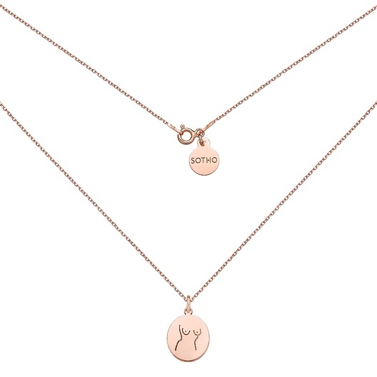 złote naszyjniki Medalion z różowego złota Body N3