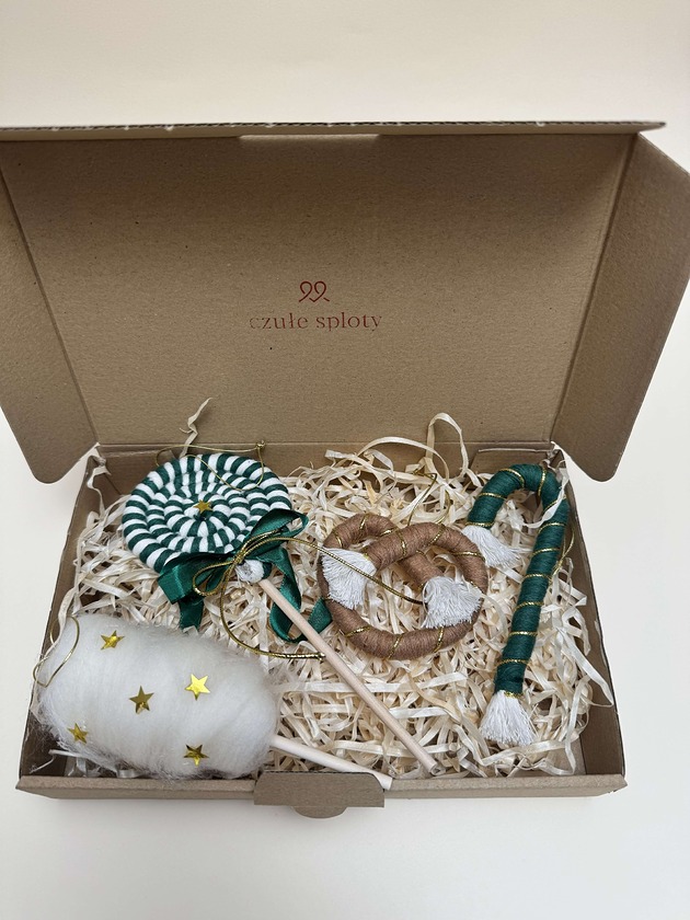 ozdoby choinkowe Zestaw 4 słodkich ozdób choinkowych