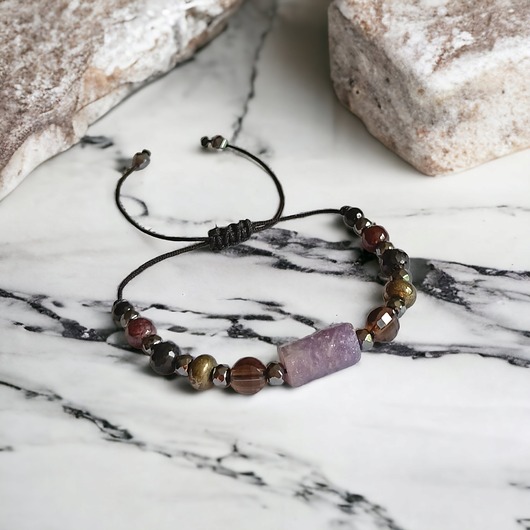 bransoletki z kamieni naturalnych PREMIUM - rubin - ochrona, energia, siła : amulet