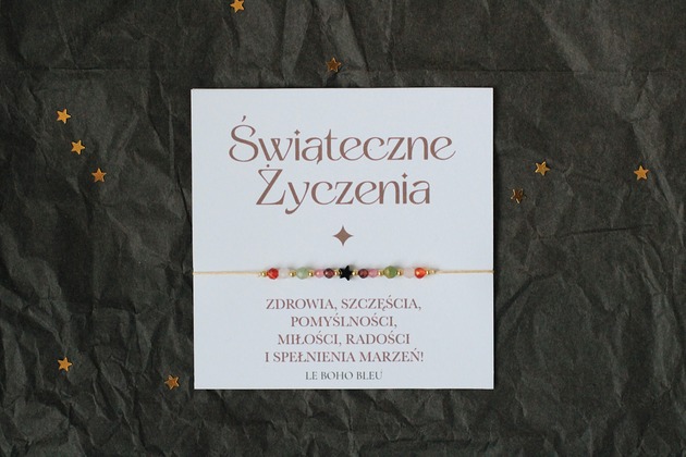 bransoletki na sznurku Świąteczne Życzenia w bransoletce!