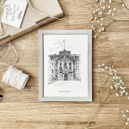 Pszczyna Zamek Grafika W Oprawie Pakamera pl Pszczyna Zamek Grafika W Oprawie Pakamera pl