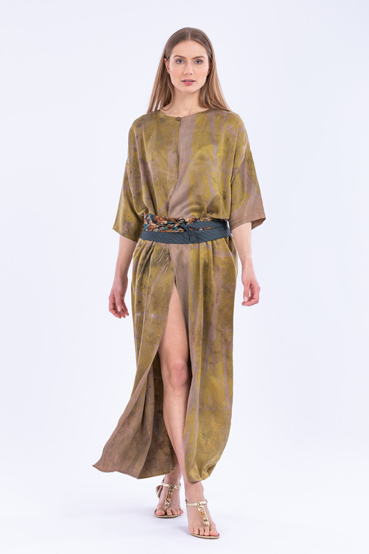 kardigany damskie Jedwabne, drukowane kimono MING