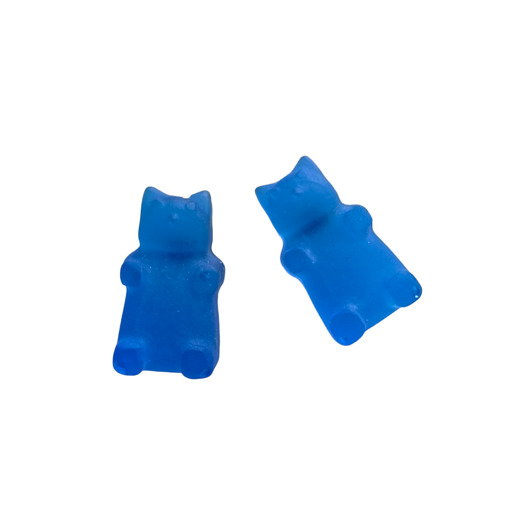 kolczyki z żywicy Misie z żywicy - kolczyki - wkrętki - sztyfty - NIEBIESKIE.