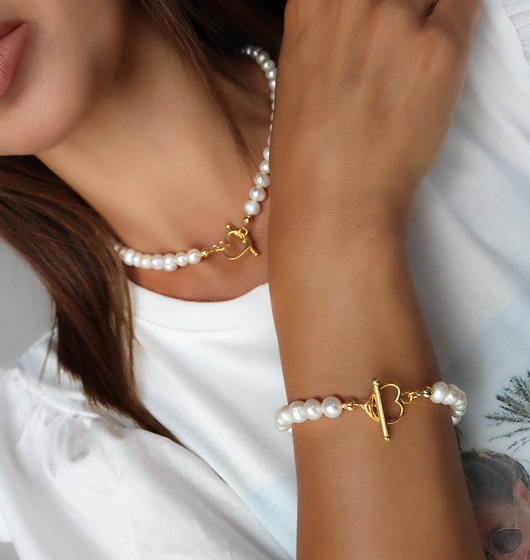 Komplet perły naturalne srebro 925 Coccola JEWELLERY