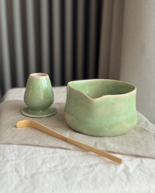kubki Zestaw do matcha (matchawan + stojak)