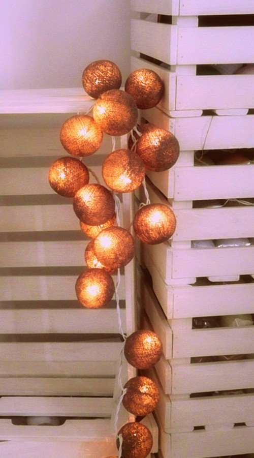 Qule Lampki Cotton Ball Light Love Gray qule