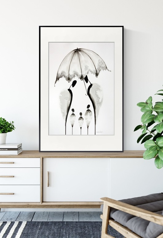 grafika 50X70 cm wykonana ręcznie Krystyna Siwek Art