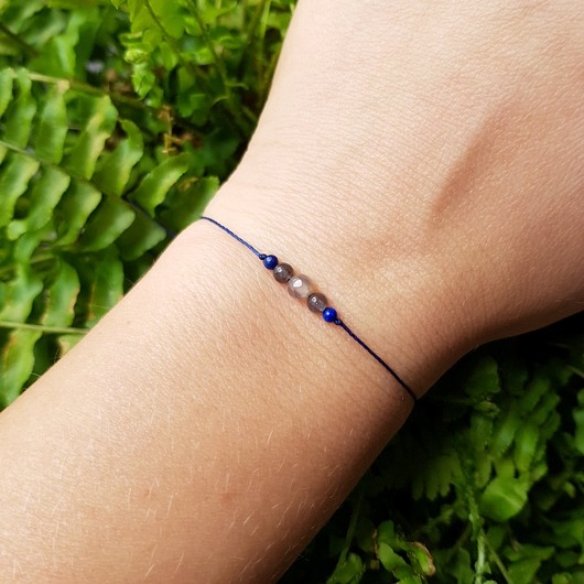 Bransoletka lapis lazuli i agaty Magneska