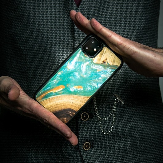 etui na telefon ETUI DREWNIANE UNIQUE 4 ŻYWIOŁY WODA HUAWEI